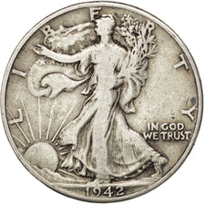 UNITED STATES, Walking Liberty Half Dollar, Half Dollar, 1942, U.S. Mint, KM...