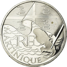 France, 10 Euro, 2010, Martinique, MS(63), Silver, KM:1662