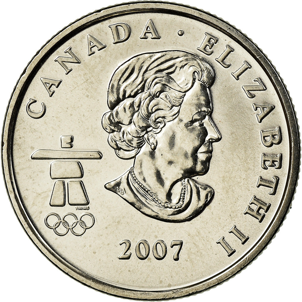 Münze, Kanada, Elizabeth II, Alpine skiing, 25 Cents, 2007, Royal Canadian
