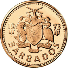 Coin, Barbados, Cent, 1973, Franklin Mint, Proof, MS(65-70), Bronze, KM:10