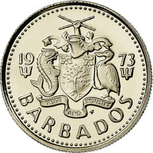 Coin, Barbados, 10 Cents, 1973, Franklin Mint, Proof, MS(65-70), Copper-nickel