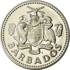 Coin, Barbados, 2 Dollars, 1973, Franklin Mint, Proof, MS(65-70), Copper-nickel