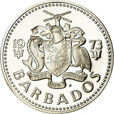 Coin, Barbados, 5 Dollars, 1973, Franklin Mint, Proof, MS(65-70), Silver, KM:16a