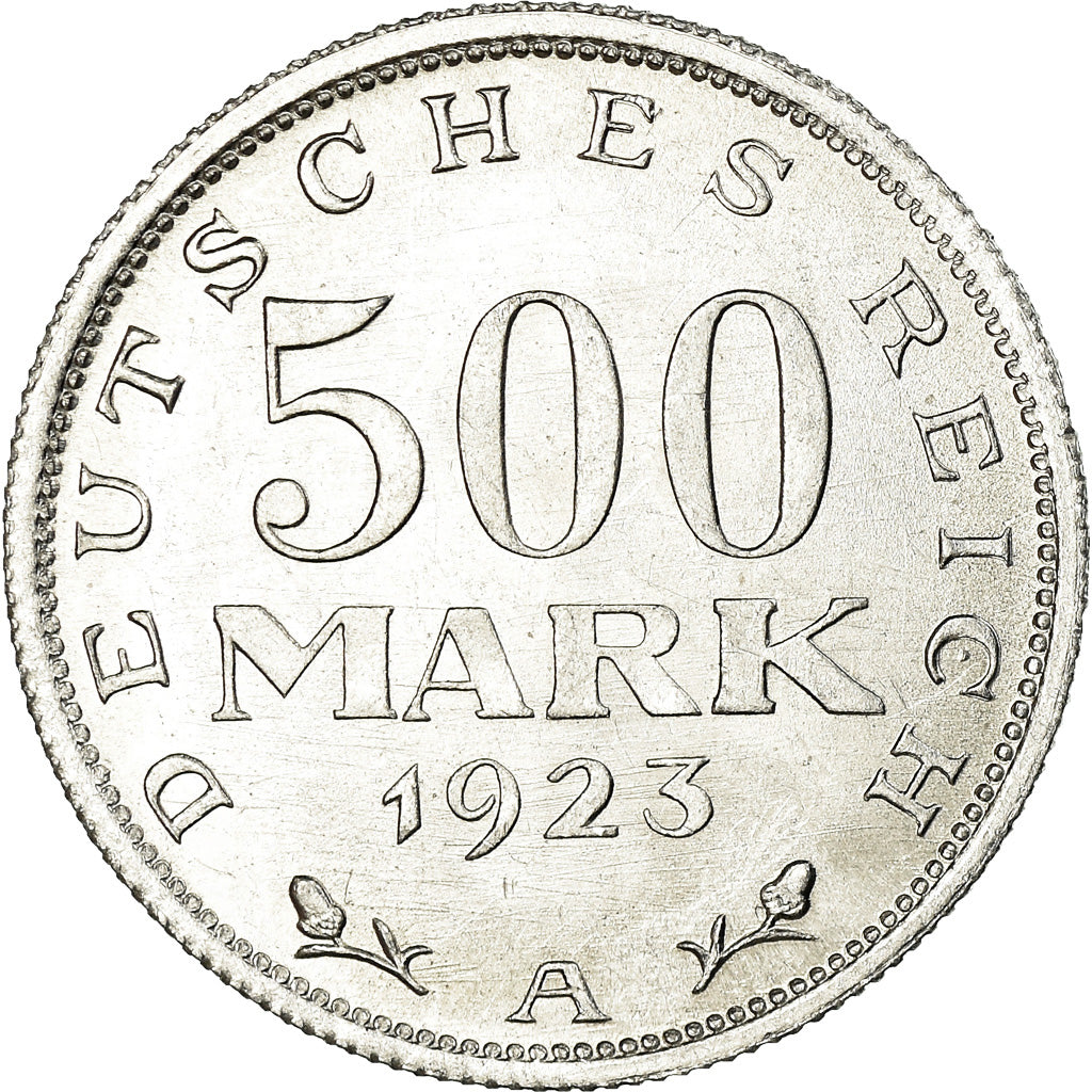 Coin, GERMANY, WEIMAR REPUBLIC, 500 Mark, 1923, Berlin, AU(55-58), Aluminum