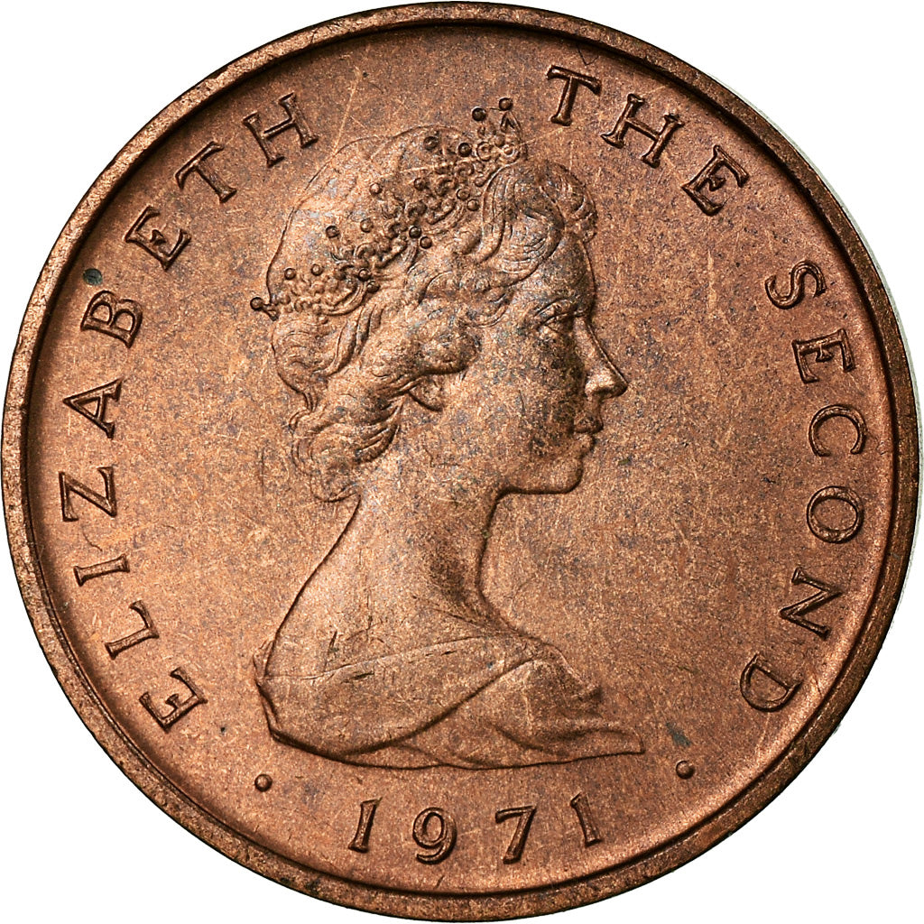 Monnaie, Isle of Man, Elizabeth II, 1/2 New Penny, 1971, SPL, Bronze, KM:19