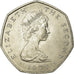 Coin, Isle of Man, Elizabeth II, 50 New Pence, 1971, MS(63), Copper-nickel