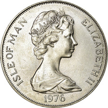 Coin, Isle of Man, Elizabeth II, Crown, 1976, Pobjoy Mint, AU(55-58)