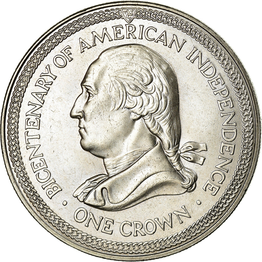 Coin, Isle of Man, Elizabeth II, Crown, 1976, Pobjoy Mint, AU(55-58)