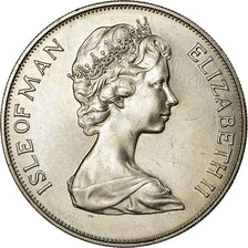 Coin, Isle of Man, Elizabeth II, Crown, 1977, Pobjoy Mint, AU(55-58)