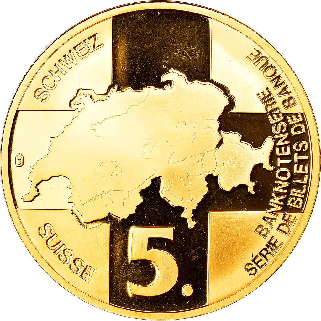 Suisse, Médaille, Billet de Banque 1000 Francs, 1957, SPL, Copper Gilt