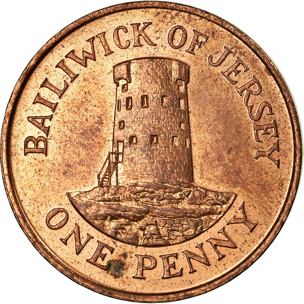 Monnaie, Jersey, Elizabeth II, Penny, 1990, SUP, Bronze, KM:54