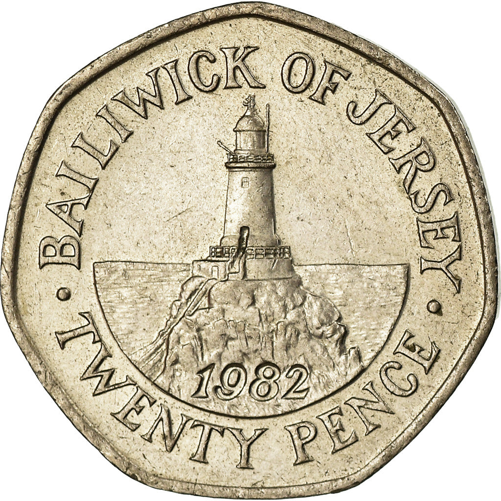 Monnaie, Jersey, Elizabeth II, 20 Pence, 1982, SUP, Copper-nickel, KM:53