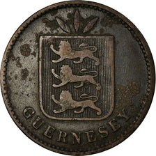 Coin, Guernsey, 4 Doubles, 1902, Heaton, Birmingham, F(12-15), Bronze, KM:5