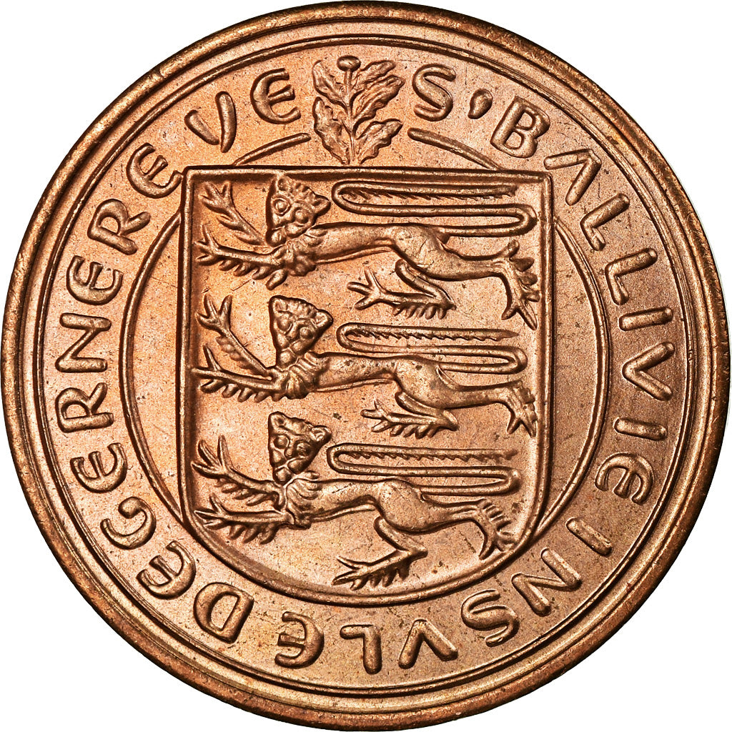 Coin, Guernsey, Elizabeth II, 2 New Pence, 1971, MS(63), Bronze, KM:22