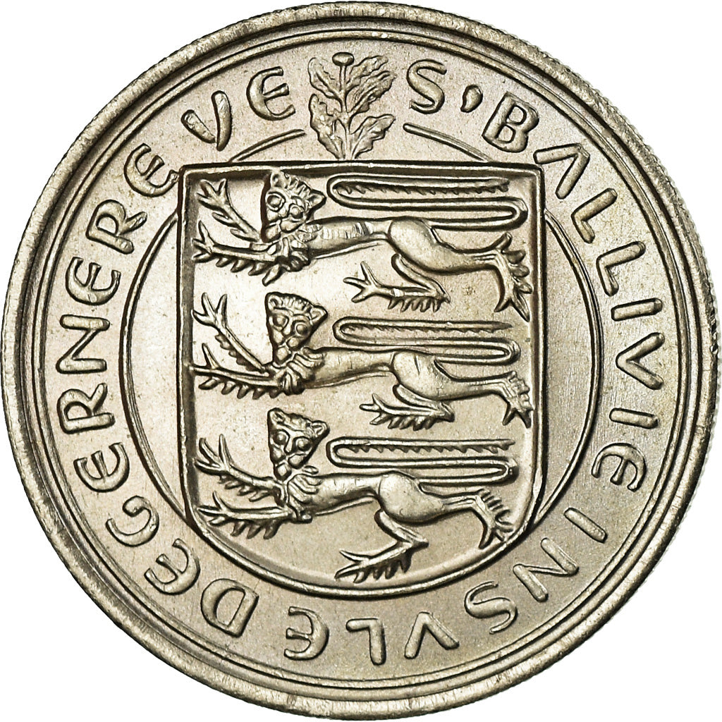 Moneta, Guernsey, Elizabeth II, 5 New Pence, 1968, SPL, Rame-nichel, KM:23