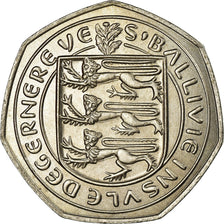 Monnaie, Guernsey, Elizabeth II, 50 New Pence, 1969, SPL, Copper-nickel, KM:25