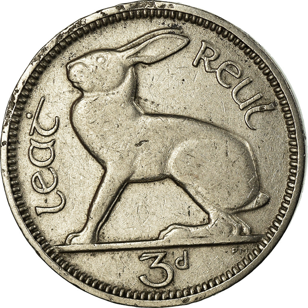 Coin, IRELAND REPUBLIC, 3 Pence, 1928, EF(40-45), Nickel, KM:4