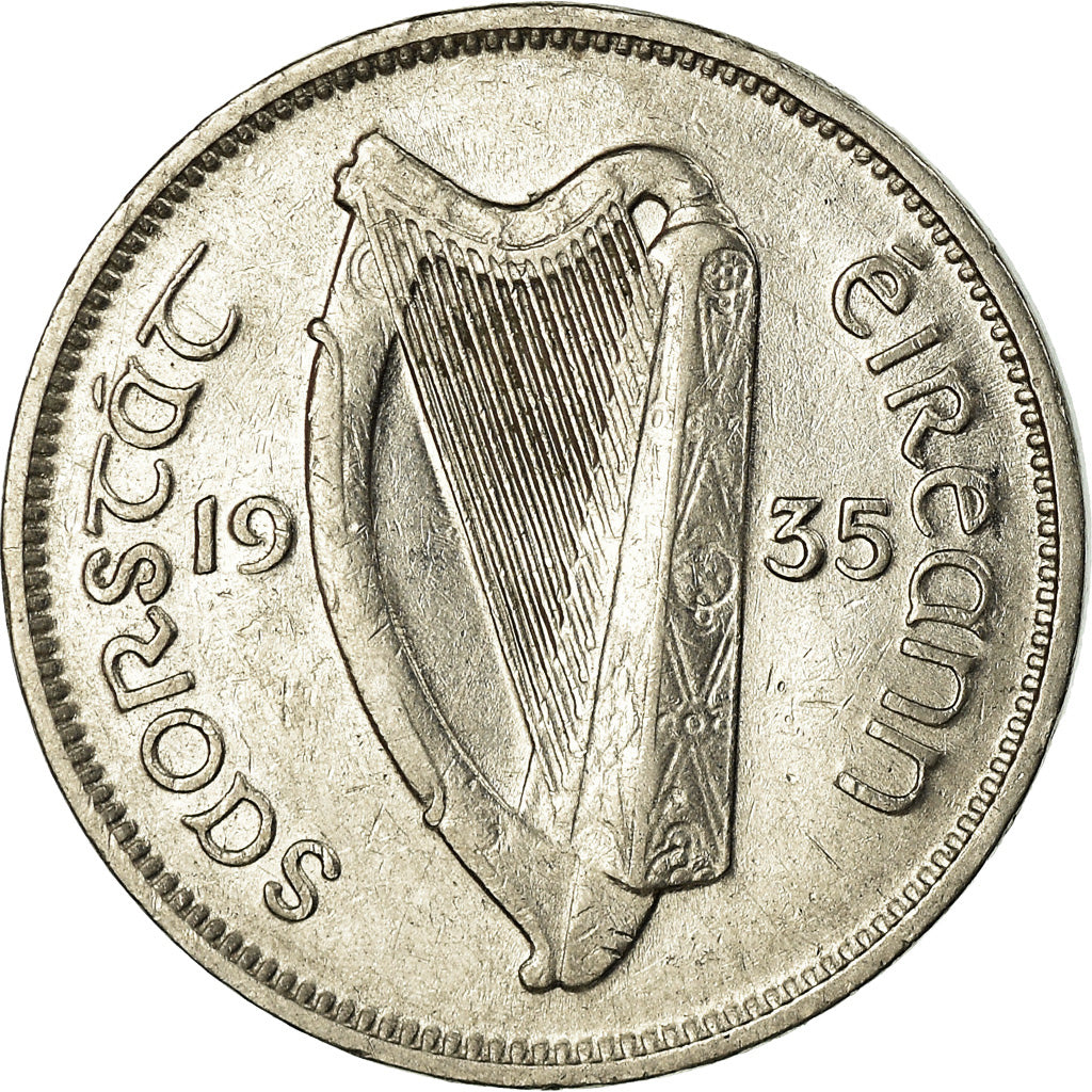 Coin, IRELAND REPUBLIC, 6 Pence, 1935, EF(40-45), Nickel, KM:5
