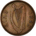 Coin, IRELAND REPUBLIC, 1/2 Penny, 1942, EF(40-45), Bronze, KM:10