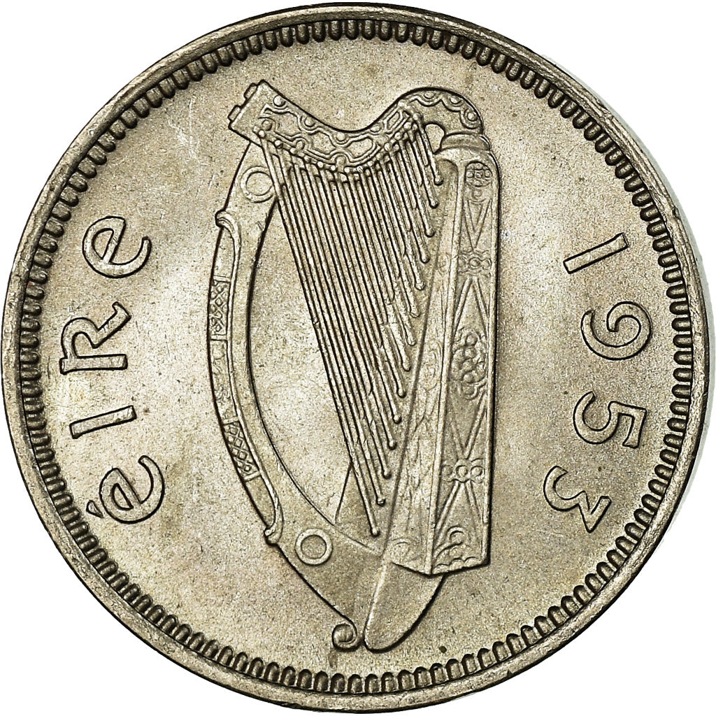 Coin, IRELAND REPUBLIC, 3 Pence, 1953, AU(55-58), Copper-nickel, KM:12a