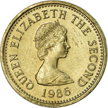 Coin, Jersey, Elizabeth II, Pound, 1986, MS(63), Nickel-brass, KM:69