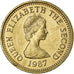 Coin, Jersey, Elizabeth II, Pound, 1987, MS(63), Nickel-brass, KM:72