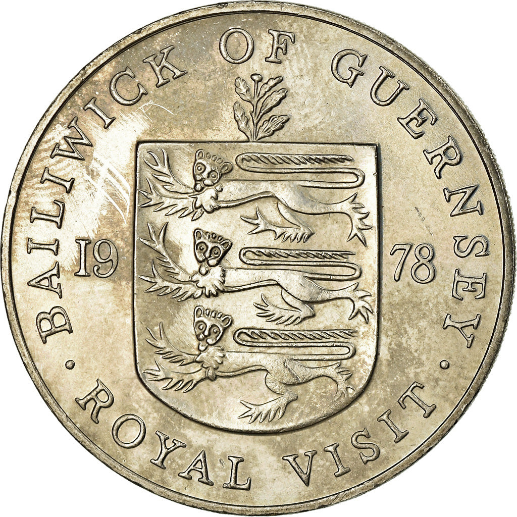 Coin, Guernsey, Elizabeth II, 25 Pence, 1978, MS(63), Copper-nickel, KM:32