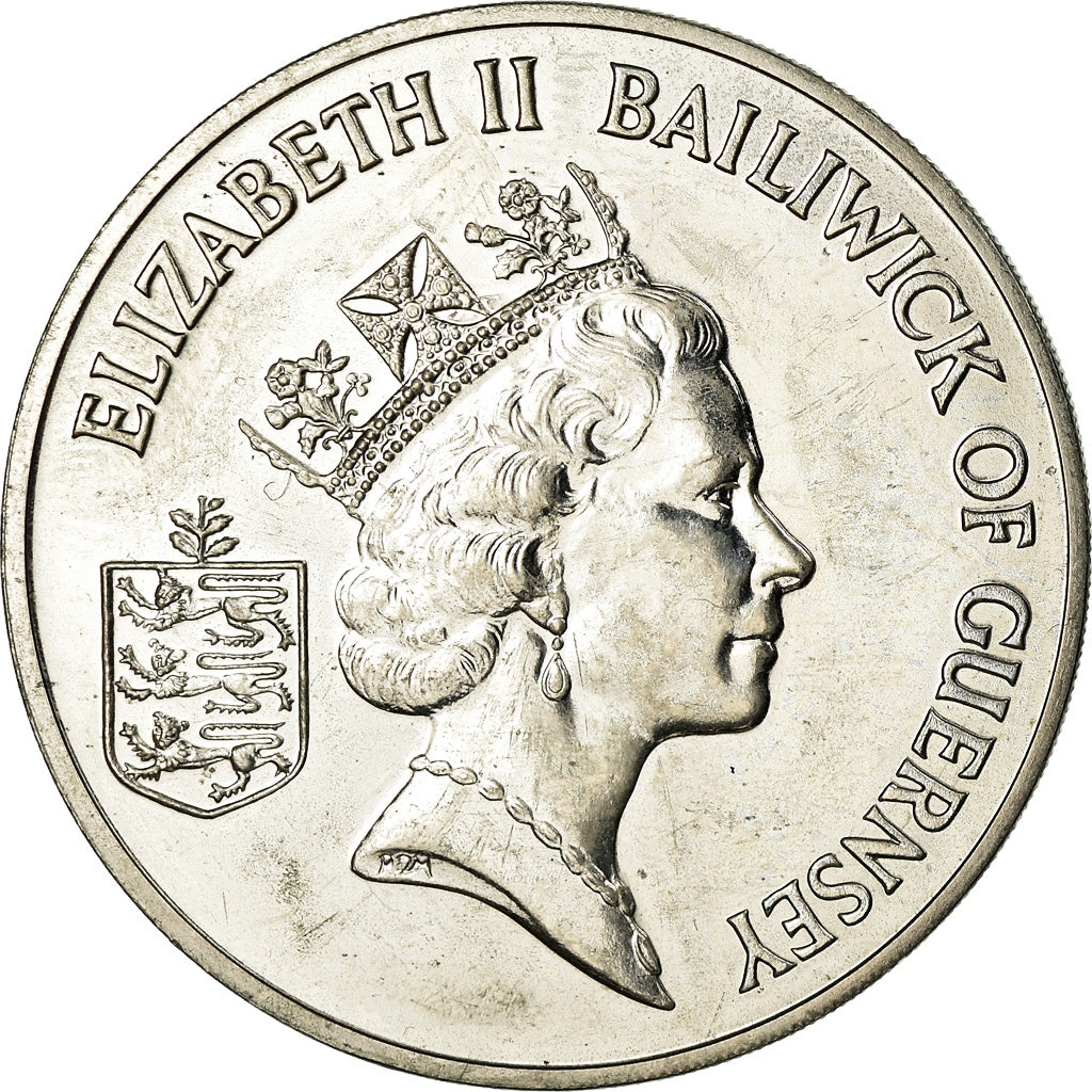 Coin, Guernsey, Elizabeth II, 2 Pounds, 1985, MS(63), Copper-nickel, KM:47