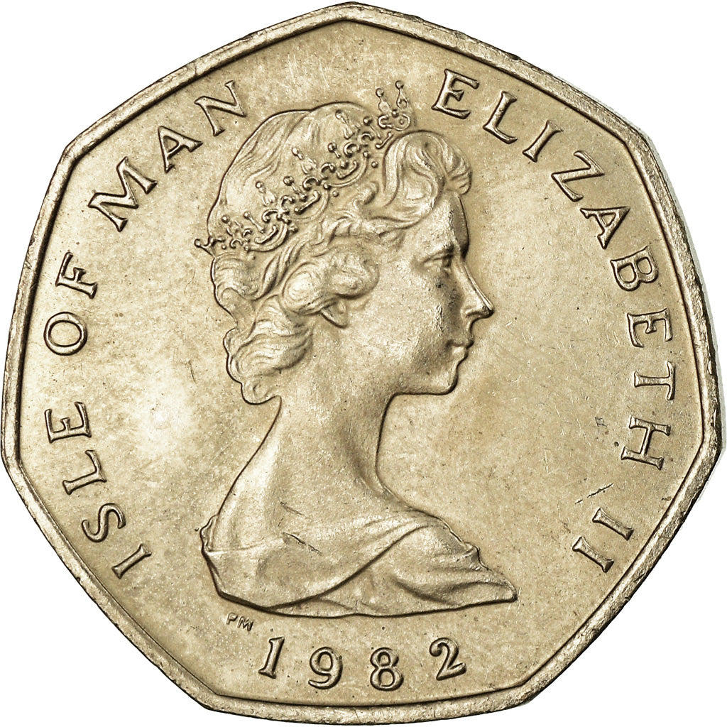 Coin, Isle of Man, Elizabeth II, 20 Pence, 1982, MS(63), Copper-nickel, KM:90