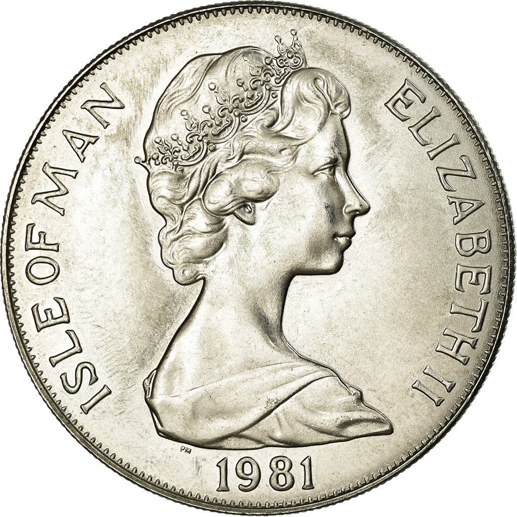 Coin, Isle of Man, Elizabeth II, Crown, 1981, Pobjoy Mint, MS(63)