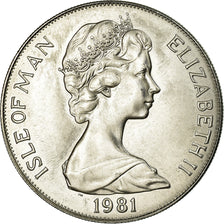 Coin, Isle of Man, Elizabeth II, Crown, 1981, Pobjoy Mint, MS(63)