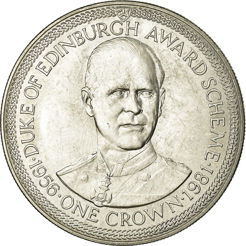 Coin, Isle of Man, Elizabeth II, Crown, 1981, Pobjoy Mint, MS(63)