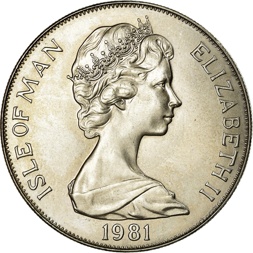 Coin, Isle of Man, Elizabeth II, Crown, 1981, Pobjoy Mint, MS(63)