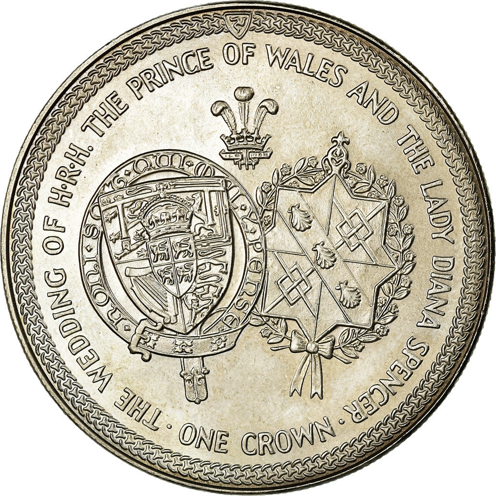 Coin, Isle of Man, Elizabeth II, Crown, 1981, Pobjoy Mint, MS(63)