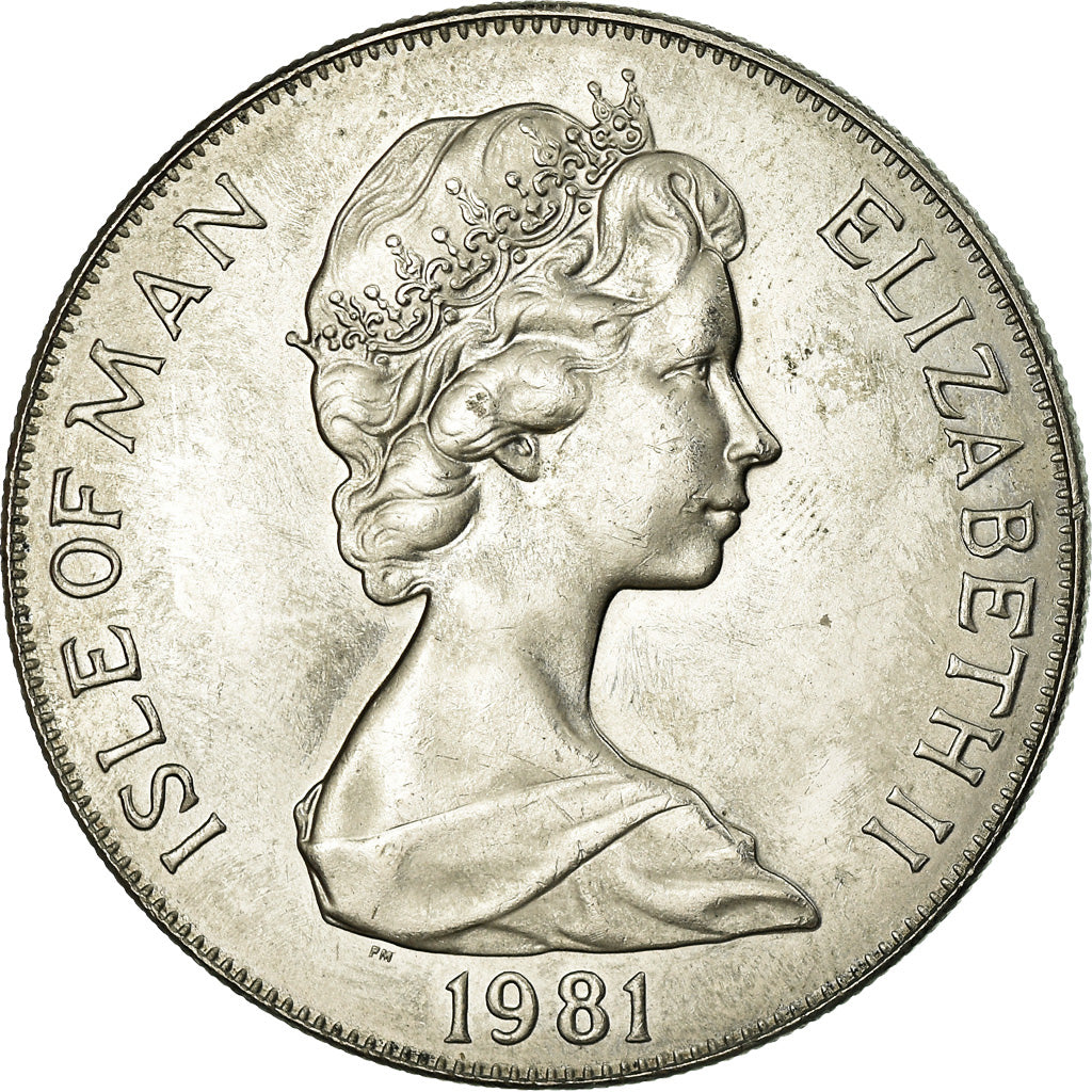 Coin, Isle of Man, Elizabeth II, Crown, 1981, Pobjoy Mint, MS(63)
