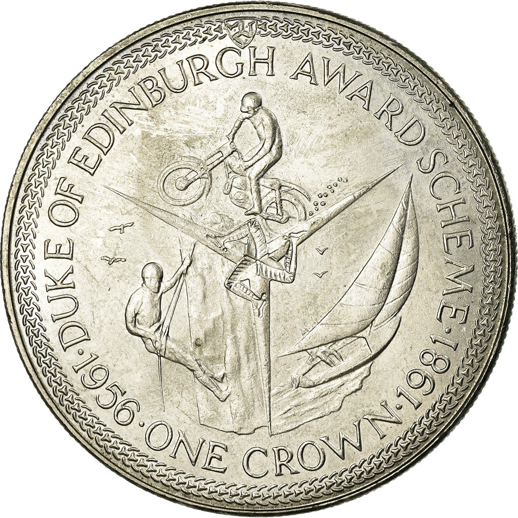 Coin, Isle of Man, Elizabeth II, Crown, 1981, Pobjoy Mint, MS(63)