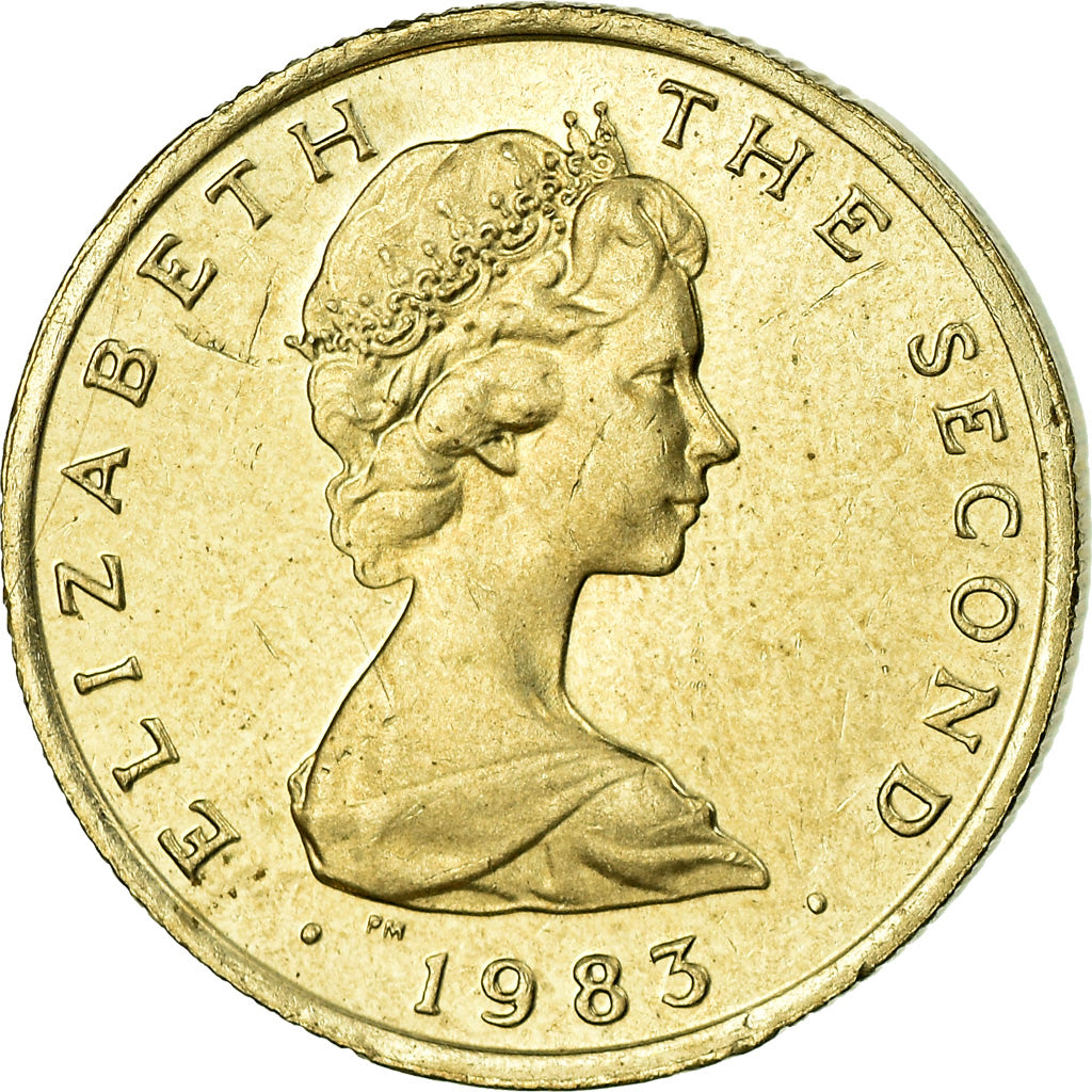 Coin, Isle of Man, Elizabeth II, Pound, 1983, MS(63), Nickel-brass, KM:109