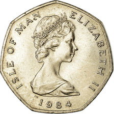 Coin, Isle of Man, Elizabeth II, 20 Pence, 1984, MS(63), Copper-nickel, KM:116