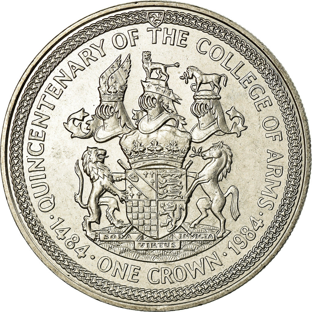 Coin, Isle of Man, Crown, 1984, MS(63), Copper-nickel