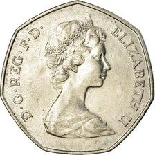 Coin, Great Britain, Elizabeth II, 50 Pence, 1973, EF(40-45), Copper-nickel