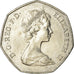 Coin, Great Britain, Elizabeth II, 50 Pence, 1973, EF(40-45), Copper-nickel