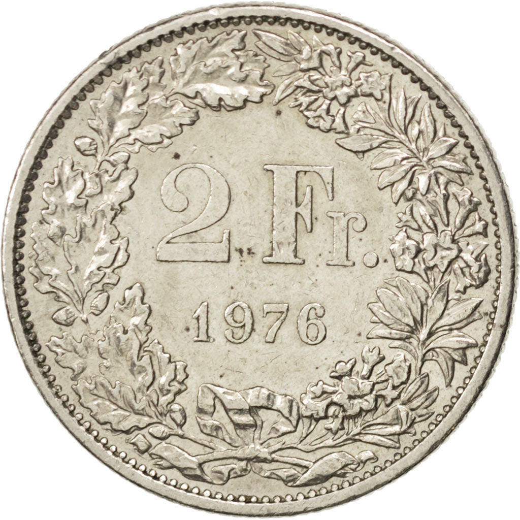 Suisse, Confédération Helvétique, 2 Francs 1976, KM 21a.1