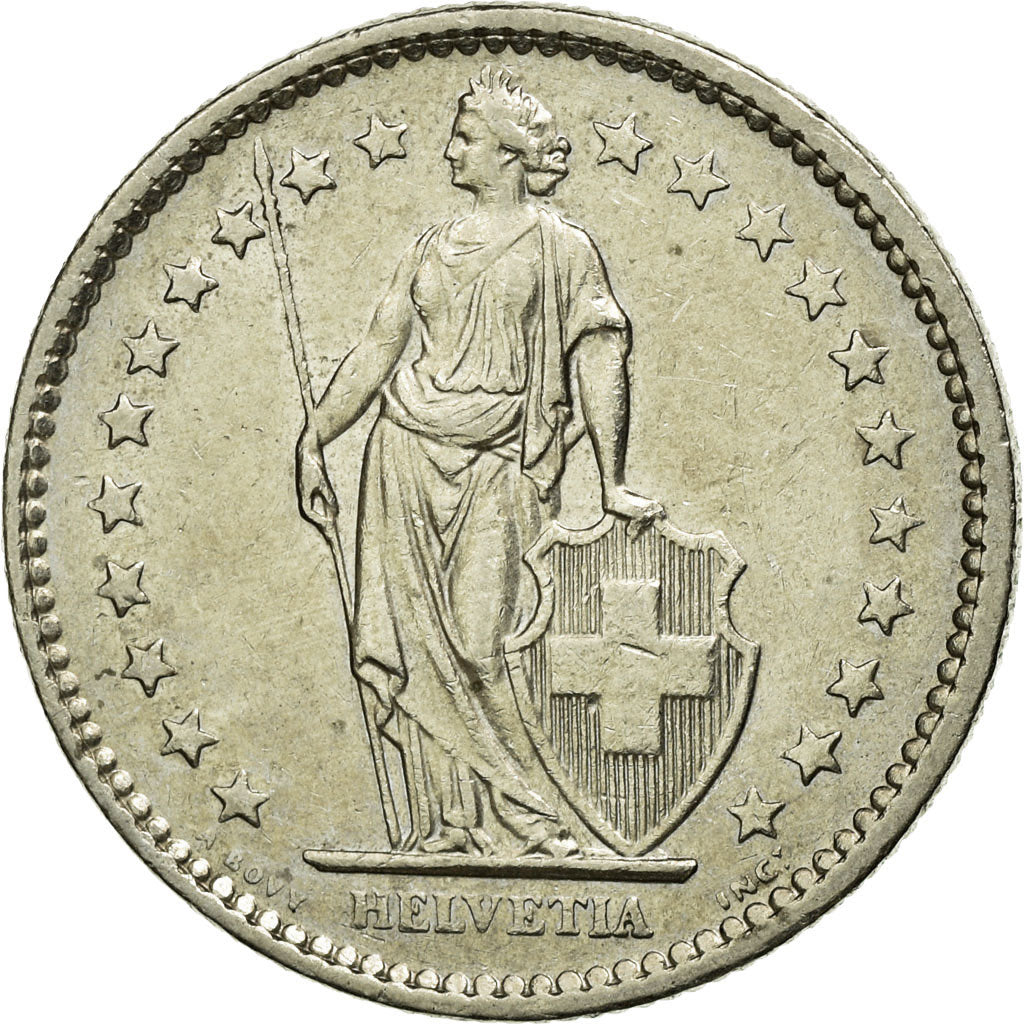 Coin, Switzerland, 2 Francs, 1975, AU(55-58), Copper-nickel, KM:21a.1