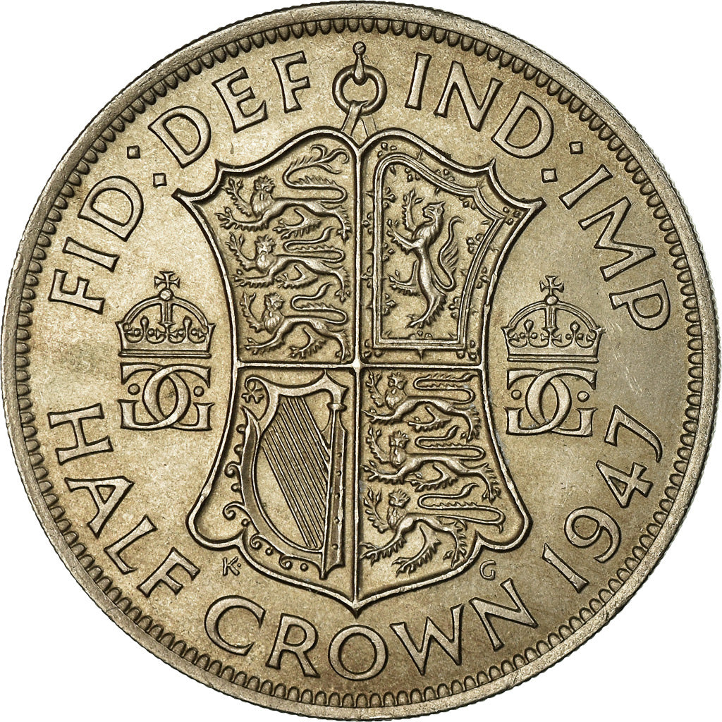 Monnaie, Grande-Bretagne, George VI, 1/2 Crown, 1947, SUP, Copper-nickel, KM:866