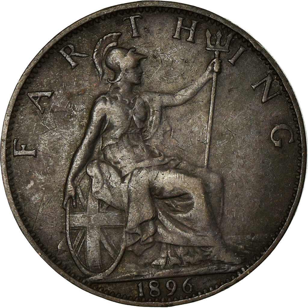 Coin, Great Britain, Victoria, Farthing, 1896, VF(30-35), Bronze, KM:788.1