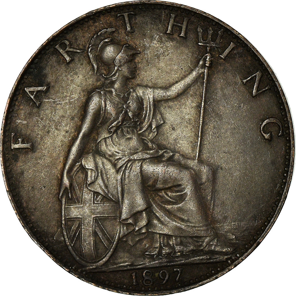 Coin, Great Britain, Victoria, Farthing, 1897, EF(40-45), Bronze, KM:788.1