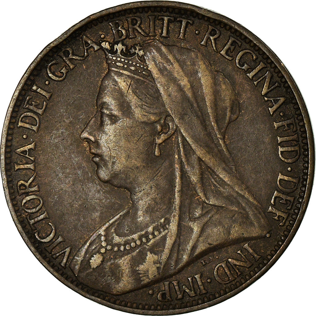 Coin, Great Britain, Victoria, Farthing, 1901, EF(40-45), Bronze, KM:788.2
