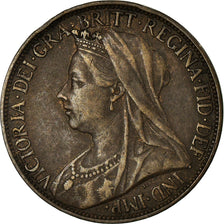 Coin, Great Britain, Victoria, Farthing, 1901, EF(40-45), Bronze, KM:788.2