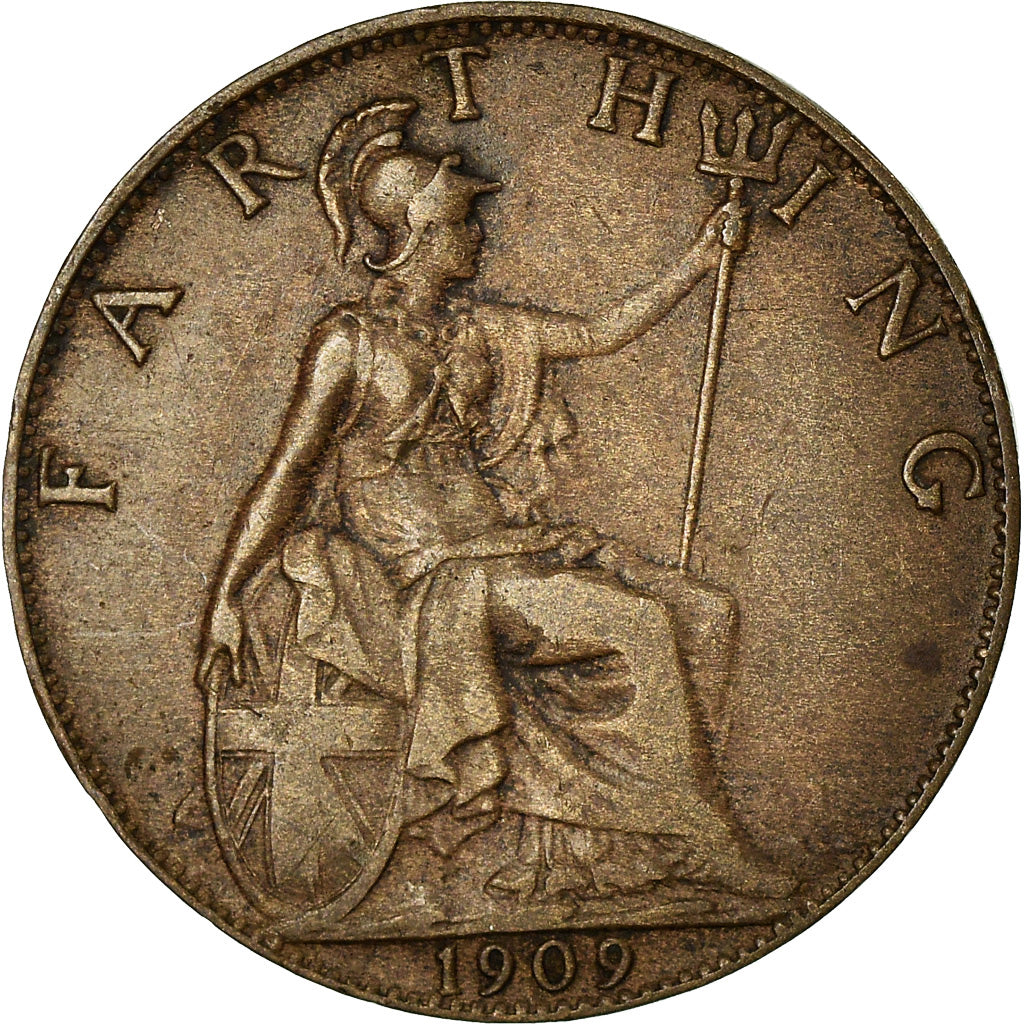 Monnaie, Grande-Bretagne, Edward VII, Farthing, 1909, TTB, Bronze, KM:792