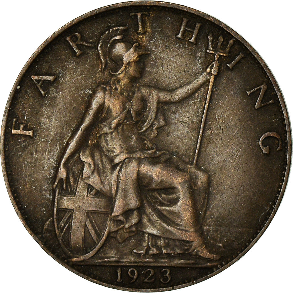 Coin, Great Britain, George V, Farthing, 1923, VF(30-35), Bronze, KM:808.2